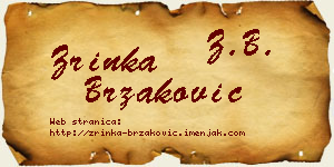 Zrinka Brzaković vizit kartica